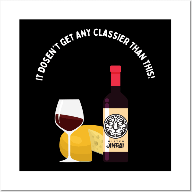 Jinrai Cheese and Wine Wall Art by Mister Jinrai